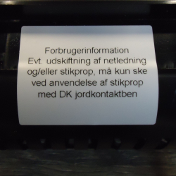 Back flip med 2 x DK-stik og 1 x USB.