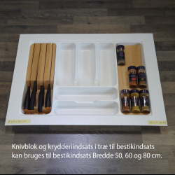 BESTIKINDSATS til 80 cm skuffe til 1 tr indsats