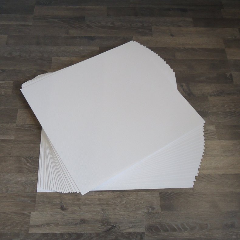 Gummimtte Skridsikker i hvid 48,2 x 47,2 cm