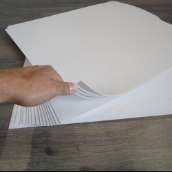 Gummimtte Skridsikker i hvid 48,2 x 47,2 cm