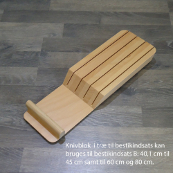 Knivblok i tr til bestikindsats
